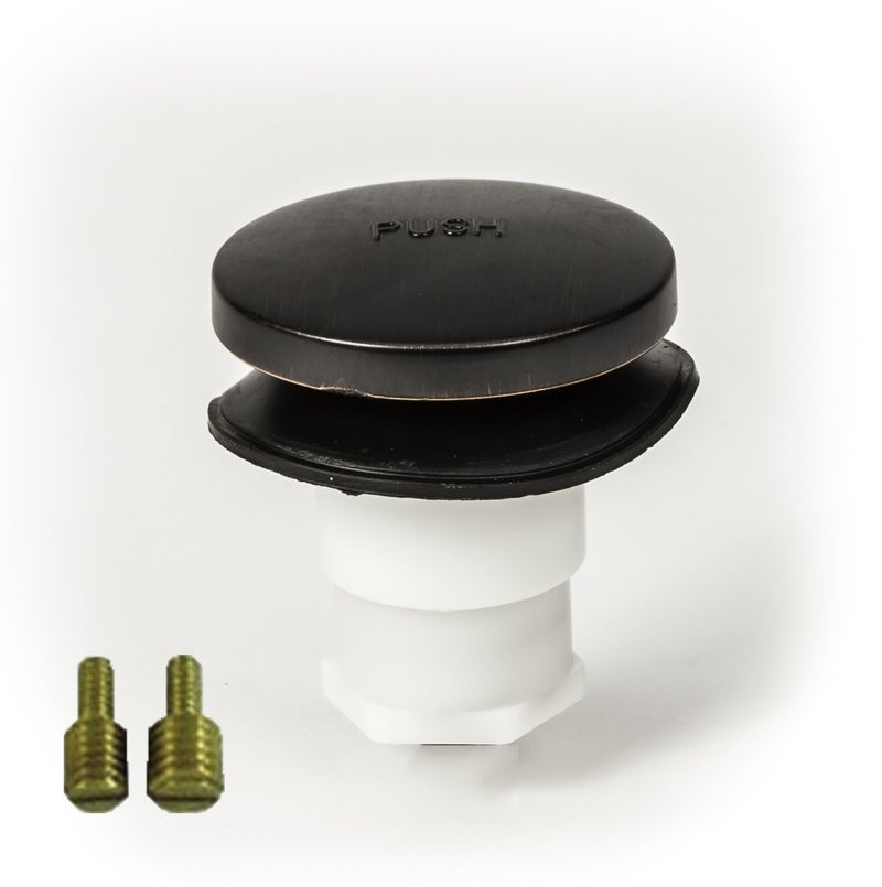 PermaFLOW Universal Toe Touch (Tip Toe, Foot Actuated) Bath Tub/Bathtub Drain Stopper Includes 3/8" and 5/16" Fittings - Image 1